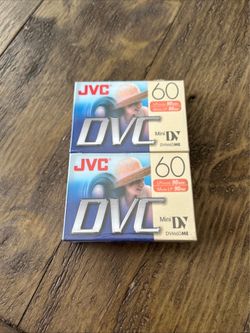 JVC M-DV60DU DVC 60-minute Mini DV Digital Blank Tape 2-pack Sealed New!