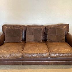 Leather Tan Sofa 