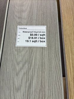 Columbus Waterproof Vinyl Plank Flooring 6.5mm