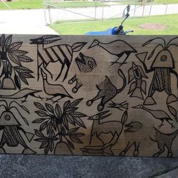 Animal Print Burlap Wall Art