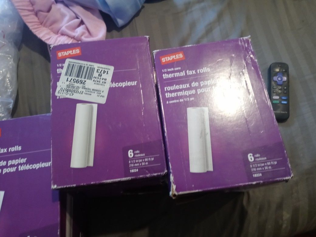 Thermal Fax Roll. From Staples