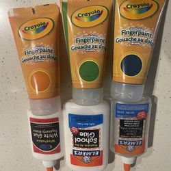Finger  paint and school glue