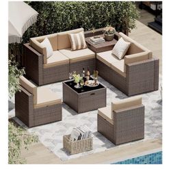 New , 8 Pieces Outdoor Patio Set( Already Assembled 