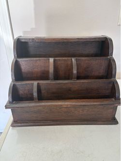 Vintage inspired letter, desk, mail, organizer, Real wood