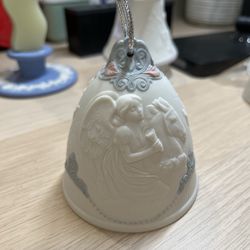 Lladro 2002 Christmas Bell Porcelain Ornament