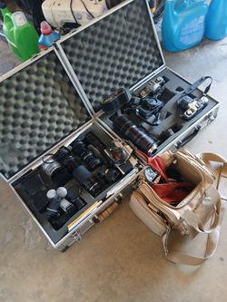 vintage cameras and lens