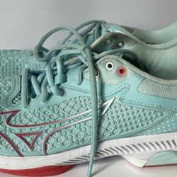 Mizuno Wave Exceed Tour 5 Womens Size 10 Blue Athletic Tennis Running Shoes