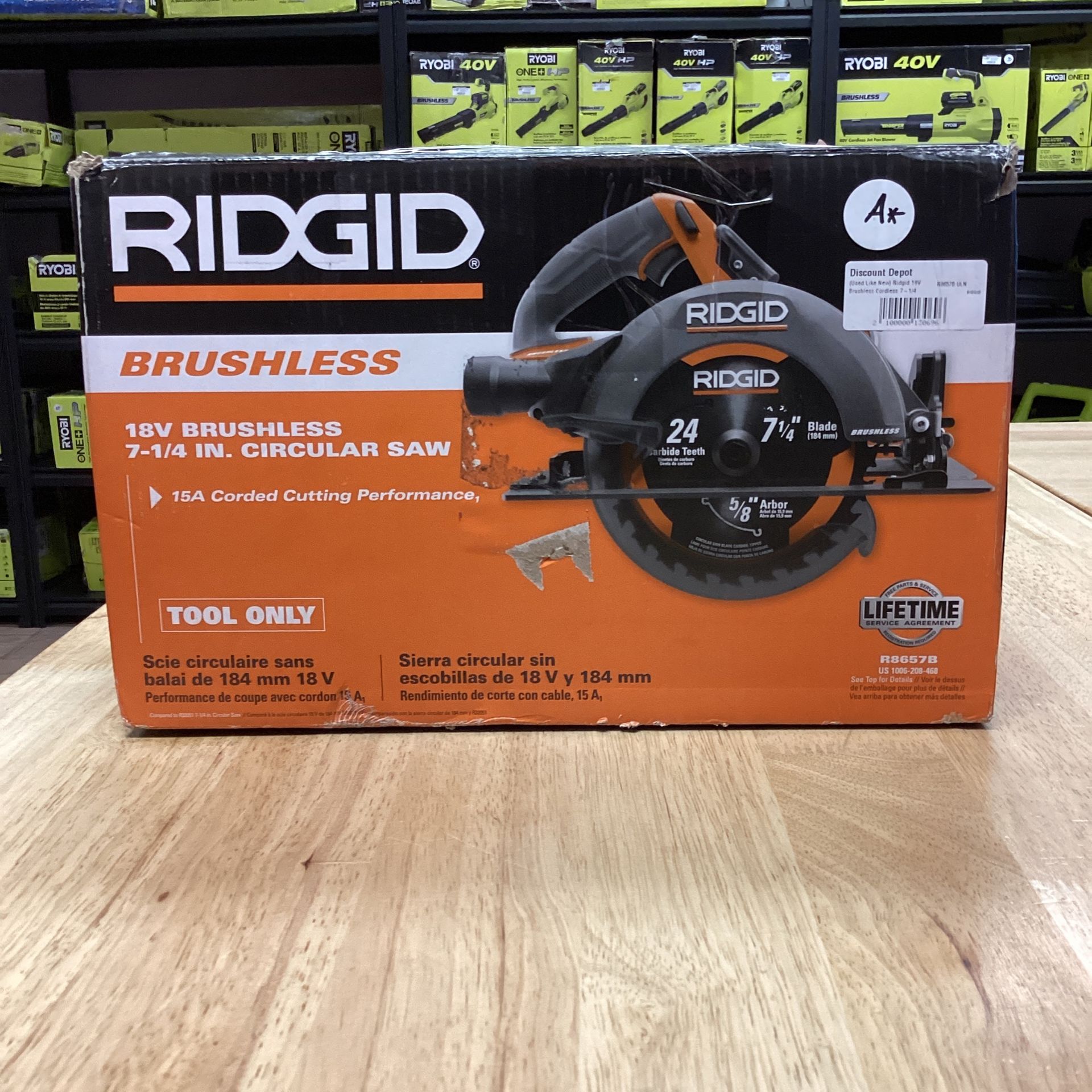 Ridgid 18V Brushless Cordless 7-1/4 in. Circular Saw (Tool Only) 