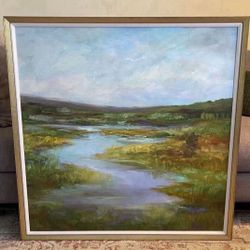 Stunning Ethan Allen ‘Marsh Sanctuary’ canvas artwork 