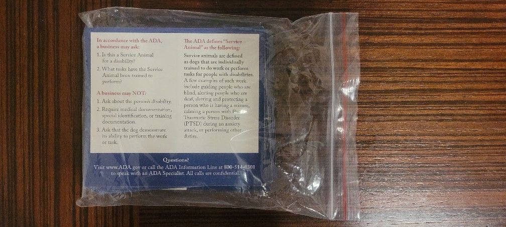 ADA Service Animal Cards (Pack Of 40)