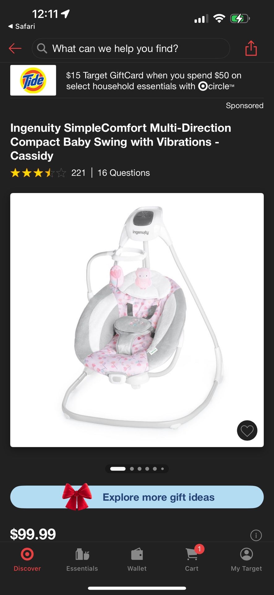 Ingenuity Baby Swing