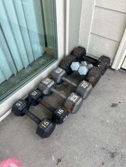 Hex Dumbbell Set – 5, 15, 25 & 35 lb Pairs