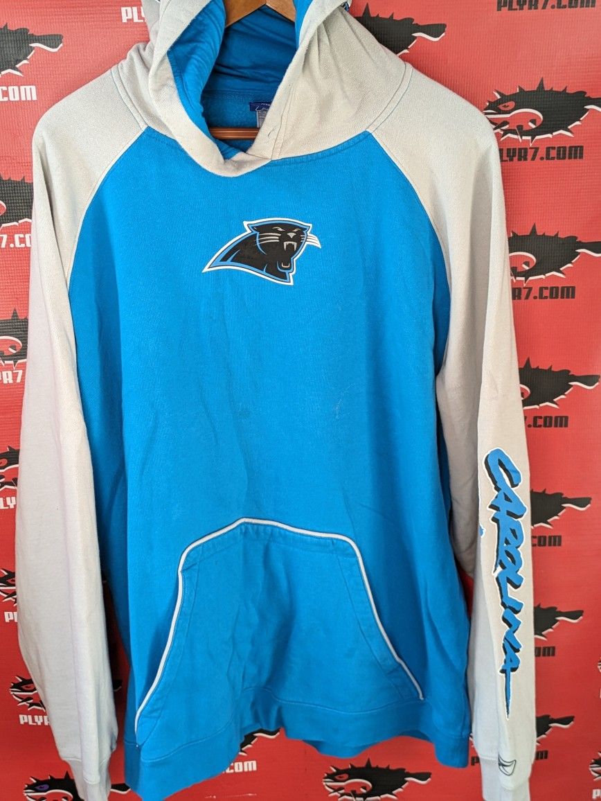 XL β‘ Reebok π₯ NFL Hooded Sweatshirt Carolina Panthers π₯ Ready 2 β