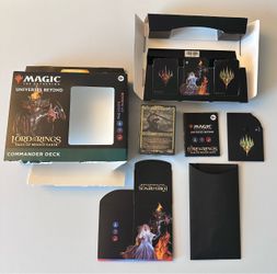MTG LOTR Commander Deck The Hosts Of Mordor Sealed Deck open Box