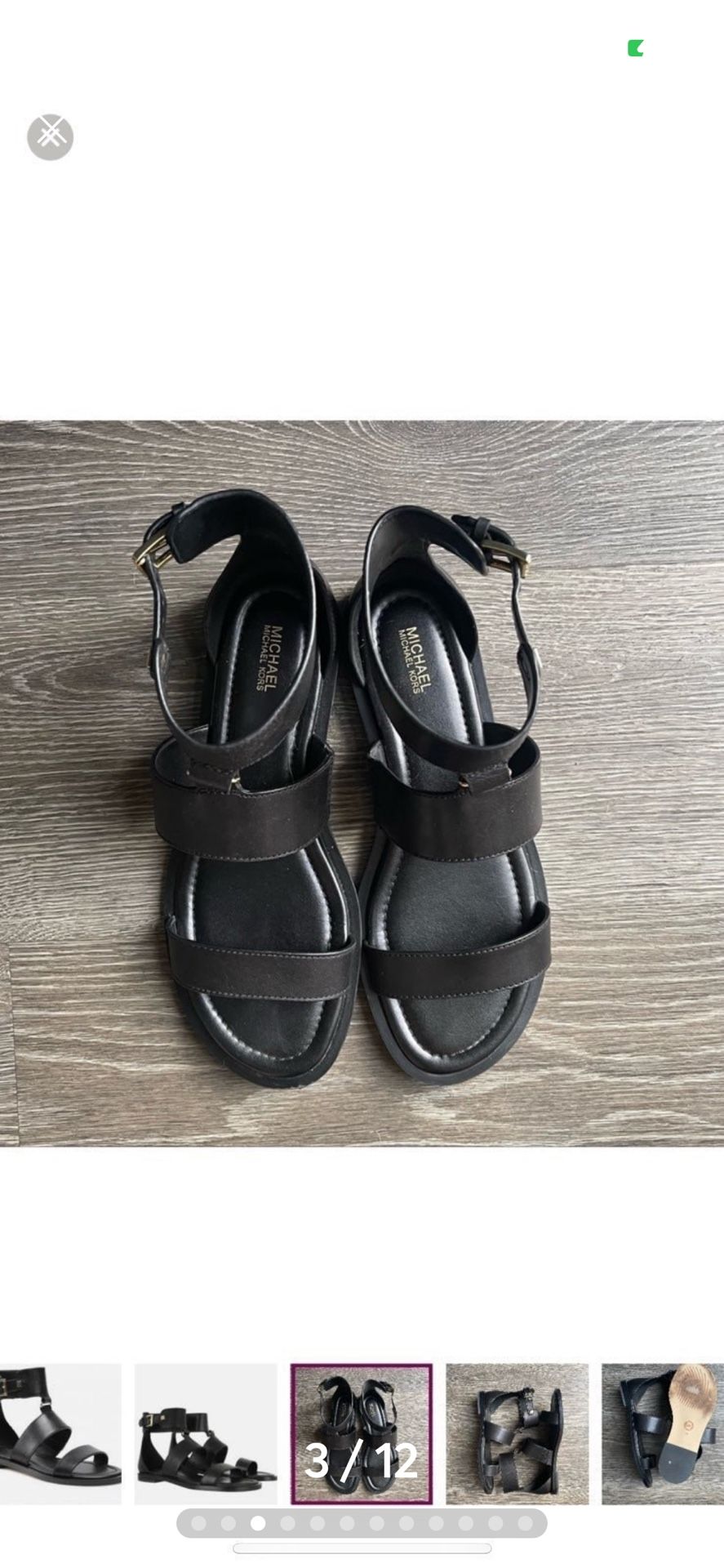 Michael Kors Black Gladiator Sandals 