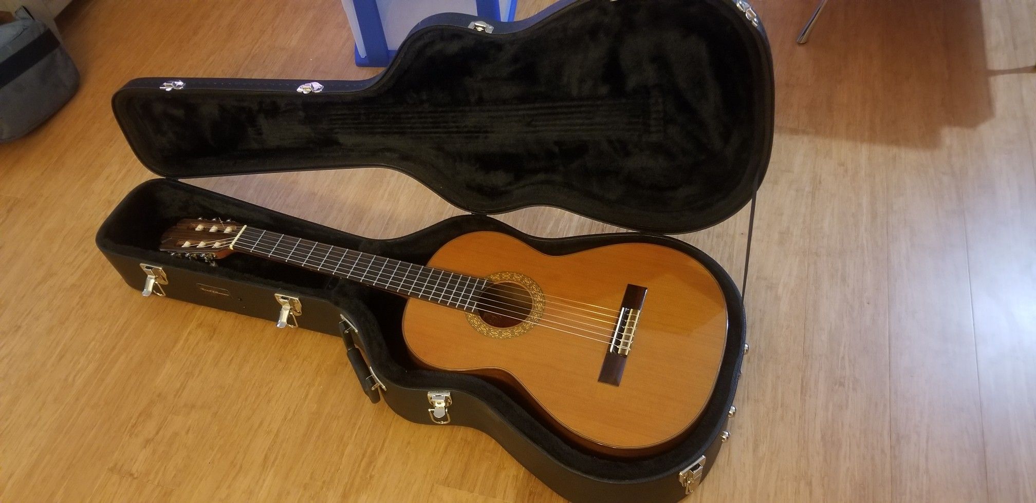 Classical guitar and hard case