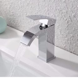 KES Bathroom Waterfall Single Handle Polished Chrome 