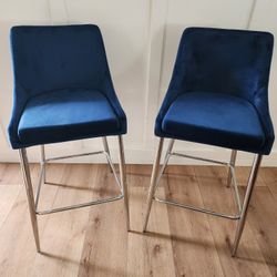 New Velvet Counter Bar Stools 