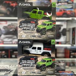 Axial SCX24 Jeep Gladiator 1/24th Scale Rock Crawler.