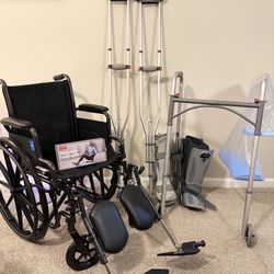 Wheelchair, Crutches, Walker, Walking Boots