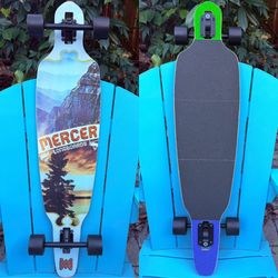 Mercer "Levity" Drop-Through Complete Longboard Skateboard 10" - Omen RKP Trucks
