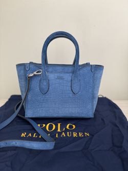 Polo Ralph Lauren Croc-Embossed Mini Sloane Satchel