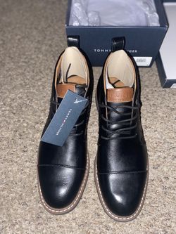 Men's Gibby Faux-Leather Cap-Toe Chukka Boots