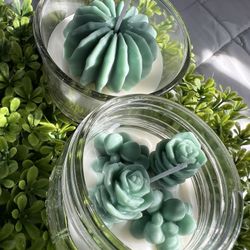 Handmade Hand Poured Mini Succulent Terrarium Candle Succulent Candle Decorative Candle Aesthetic Candles 