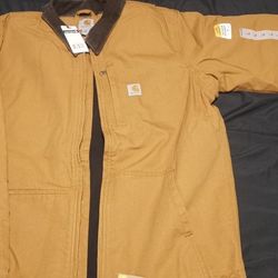 Carhartt Mens Brown Jacket, Heavy Grade Work Jacket Brand New With Tags 