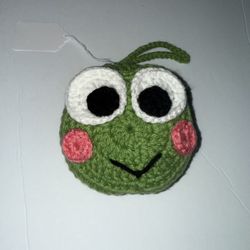 Handmade Crochet Keroppi Bag/charm Water Bottle Holder