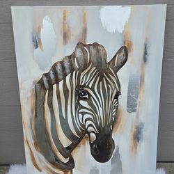 Textured Zebra Wall Art