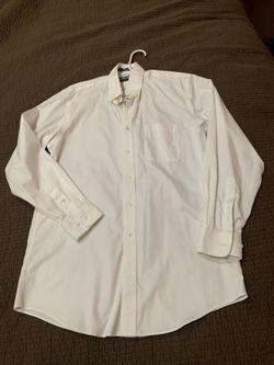 White long sleeve dress shirt 15 1/2” x 34” non-iron