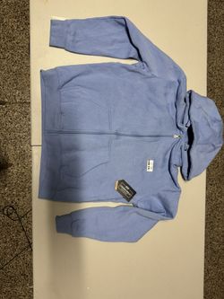 Lot 591 XL Fit essentials womens full-zip fkeece hoodie light blue