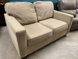 ASHLEY Beige Track Arm Loveseat