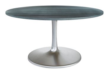 Metropolis Gray & Silver Dining Table (60")