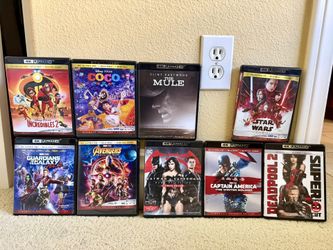 4k Movie Lot Of 9 Movies In Excellent Condition