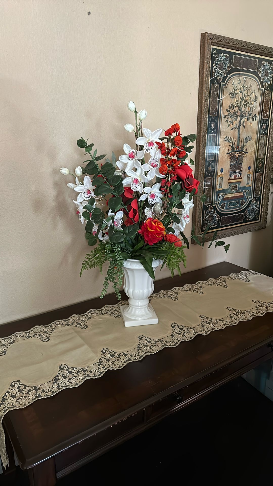 White Ceramic Flower Arrangement