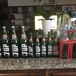 Old Coke And 7up Bottles 