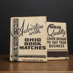 Ohio Book Matches Matchbook Vintage c. 1938 To 1945, Unused, Unstruck