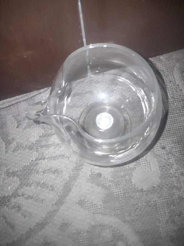 VTG ALVIN BRANDY SNIFTER DECANTER GLASS W/POUR SPOUT STERLING WEIGHTED BASE 24OZ

