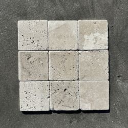 4x4 Tumbled Travertine