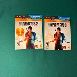 Infamous 1 And 2 In Cardboard Sleves PS3