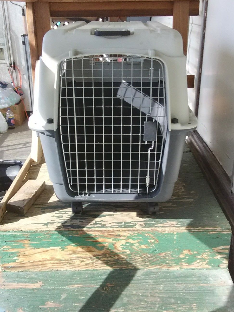 Dog Travel Cage W/Wheels