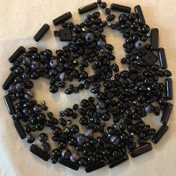 Black/Dark Random Beads Lot