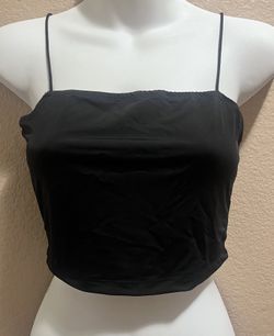 Black Crop Tank Top