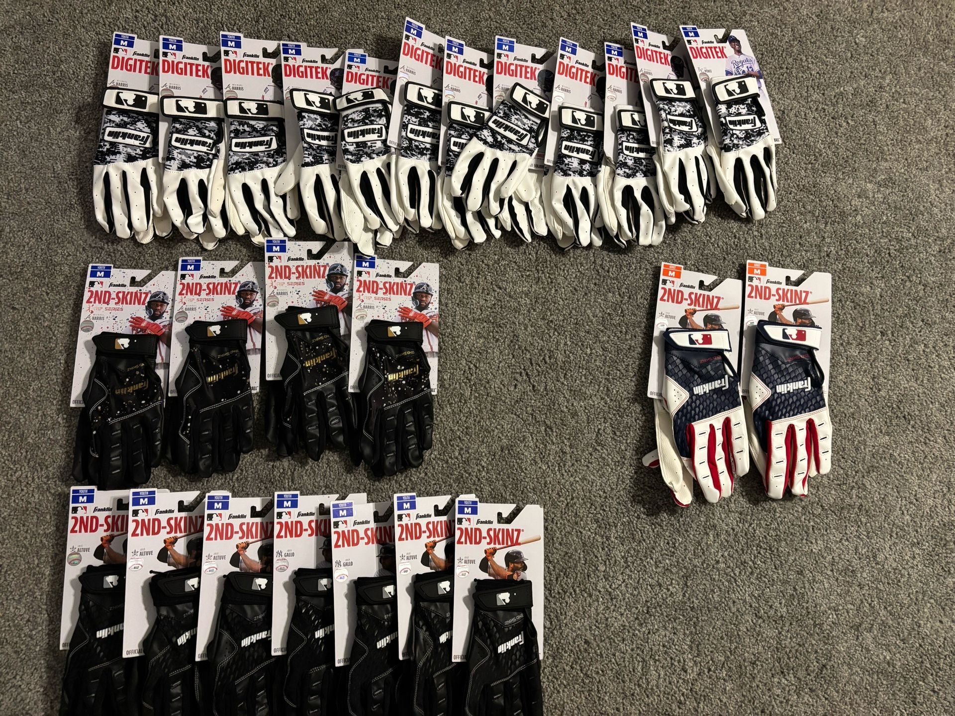 Medium Youth Baseball Batting Gloves