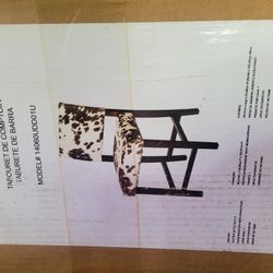5 Linon Corey 24" Cow Print Counter Stool 