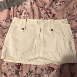Large White Mini Skirt Shein 