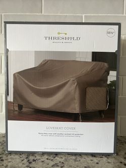 Threshold Loveseat Cover Brown