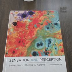 Sensation And Perception By Steven Yantis/Richard A. Abrams. Second Edition.